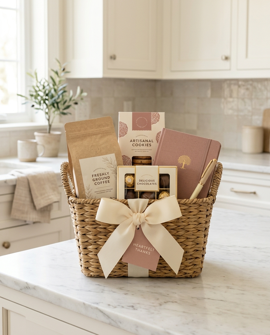 Thoughtfully Thankful — gift basket by Willow & Wrap Co.